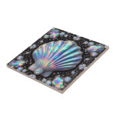 Coastal Living | Black Seashell Opal Diamond タイル (側面)