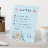 Coastal Love Dessert Bar Wedding Table 台座サイン (インサイチュ)