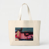 Coastal Luxury Gondola in Venice ラージトートバッグ (正面)