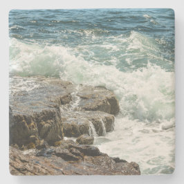 Coastal Maine Rocky Shoreline Ocean ストーンコースター
