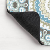 Coastal Mandala in Sand, Blue, and Driftwood Tones マウスパッド (コーナー)