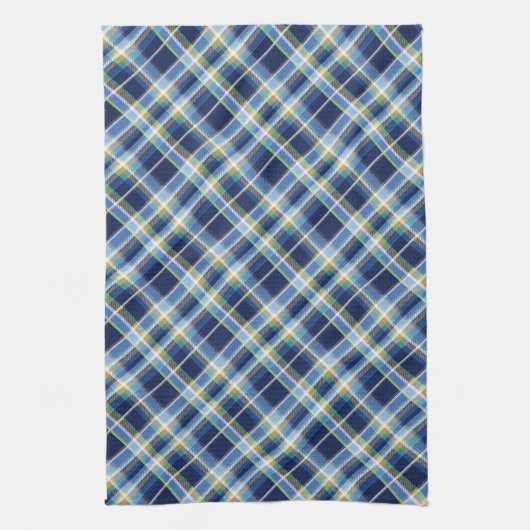 Coastal - Marine Blue, Blue-Grey, Orange, Lime... キッチンタオル (縦)