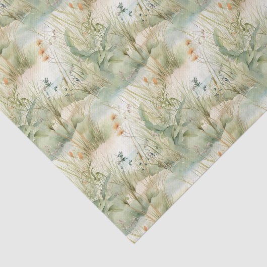 Coastal Marsh Watercolor Beach Grasses 薄葉紙 (詳細)