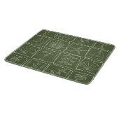 Coastal Mediterranean Faux Tile Olive Grove カッティングボード (角)