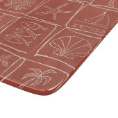 Coastal Mediterranean Faux Tile Tuscan Terracotta カッティングボード (角)