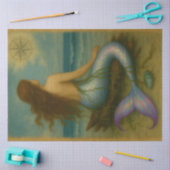 Coastal Mermaid Siren Decoupage 薄葉紙 (クラフト)