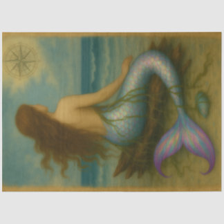 Coastal Mermaid Siren Decoupage 薄葉紙