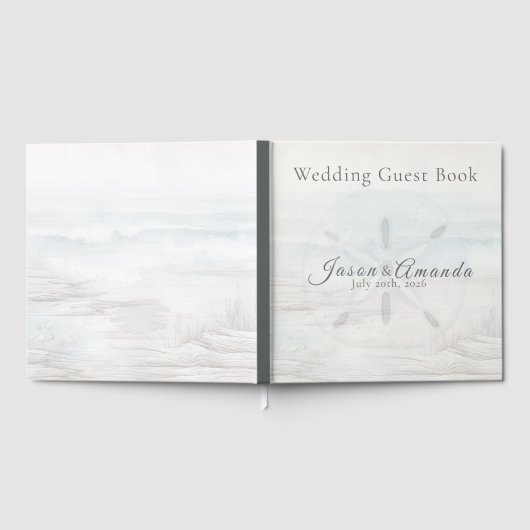 Coastal Minimalist Wedding ゲストブック (全面)