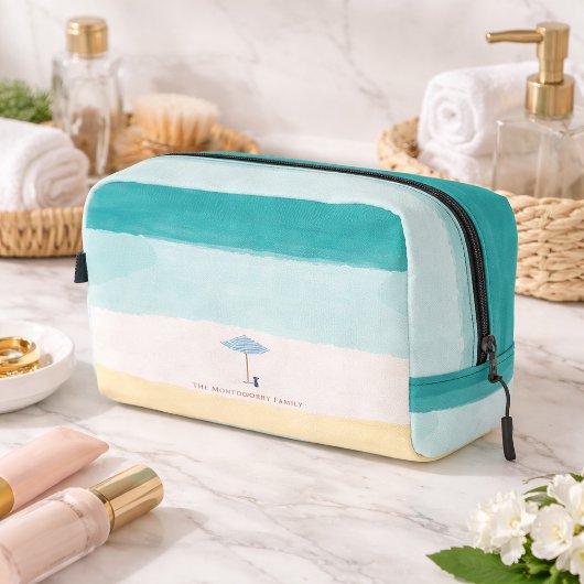 Coastal Monogram Beach Umbrella Cosmetic Bag ドップキット