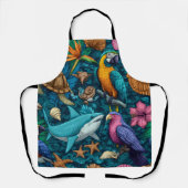 Coastal Mood All-Over Print Apron Gift エプロン (正面)