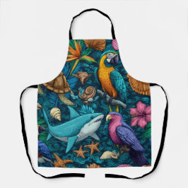 Coastal Mood All-Over Print Apron Gift エプロン