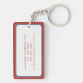 Coastal Nautical Beach Flags Monogram キーホルダー (裏面)