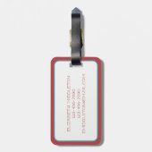 Coastal Nautical Beach Flags Monogram ラゲッジタグ (裏面縦)