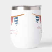 Coastal Nautical Beach Flags Personalized (左面)