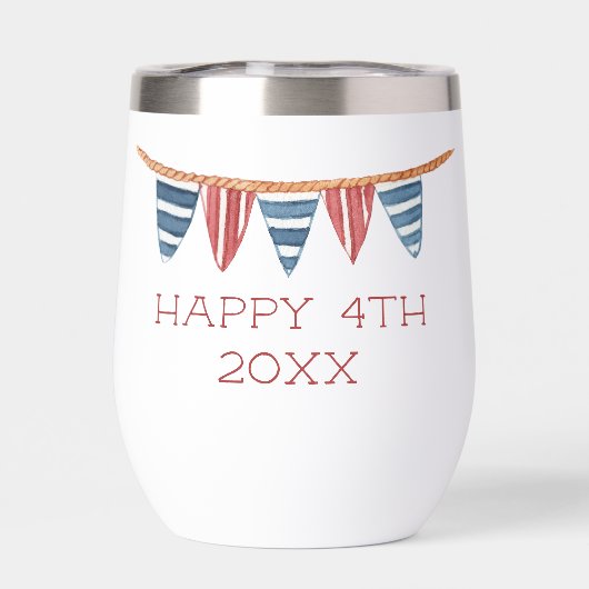 Coastal Nautical Beach Flags Personalized (背面)