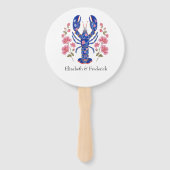 Coastal Nautical Beach Wedding Program ハンドファン (正面)