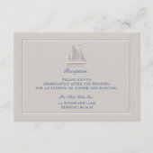 Coastal Nautical Boat Formal Wedding Reception エンクロージャーカード (正面)