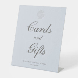 Coastal Nautical Bridal Shower Cards Gifts Sign 台座サイン