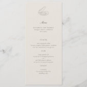 Coastal Nautical Oyster Classic Ecru Wedding メニュー (正面)