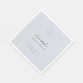 Coastal Nautical Shell Blue Bridal Shower Welcome スタンダードランチョンナプキン (角)