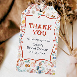 Coastal Nautical Thank You Bridal Shower ギフトタグ