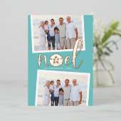 Coastal Noel | 2 Photo Christmas 箔シーズンカード (立ち正面)