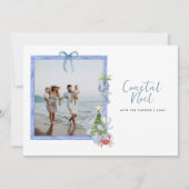 Coastal Noel | Elegant Coastal Christmas Photo シーズンカード (正面)