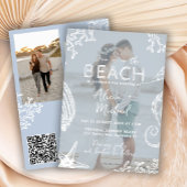 Coastal ocean beach destination wedding all in one 招待状