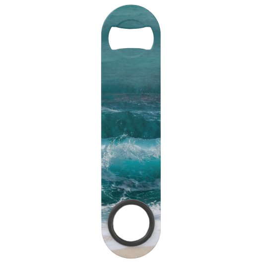 Coastal Ocean Wave Nautical Photo Bottle Opener スピード栓抜き (正面)