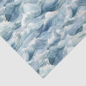 Coastal Ocean Waves Watercolor Nautical 薄葉紙 (詳細)