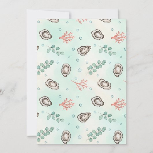 Coastal Oyster Theme Couples Wedding Shower 招待状 (裏面)