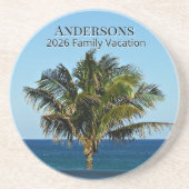 Coastal Palm Horizon | Family Name & Trip Year コースター (正面)