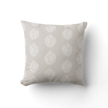 Coastal Palm Leaf Pattern White Sand