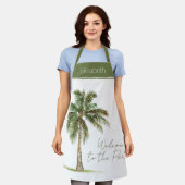 Coastal Palm Tree Personalized エプロン (着用した状態)