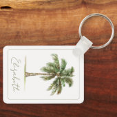 Coastal Palm Tree Personalized キーホルダー (正面)