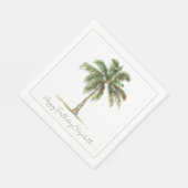 Coastal Palm Tree Personalized スタンダードランチョンナプキン (角)