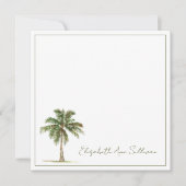 Coastal Palm Tree Personalized ノートカード (正面)
