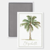Coastal Palm Tree Personalized マグネット (正面/裏面)