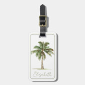Coastal Palm Tree Personalized ラゲッジタグ (正面縦)