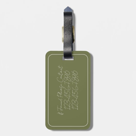 Coastal Palm Tree Personalized ラゲッジタグ (裏面縦)