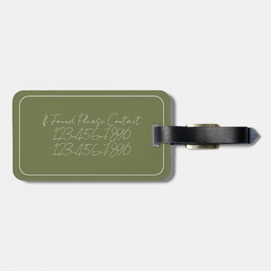 Coastal Palm Tree Personalized ラゲッジタグ (裏面横)