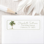 Coastal Palm Tree Personalized Return Address ラベル (インサイチュ)