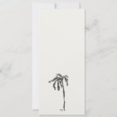 Coastal Palm Tree Sketchのメニュ結婚ーカード 招待状 (裏面)
