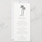 Coastal Palm Tree Sketchのメニュ結婚ーカード 招待状 (正面)