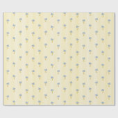 Coastal Palm Tree & Stripes Mediterranean Yellow ラッピングペーパー (フラット)
