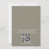 Coastal Palm Trees Beach Modern QR Code Wedding 招待状 (裏面)