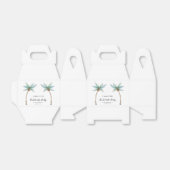 Coastal Palm Trees Script Bachelorette Party フェイバーボックス (折り畳みなし)