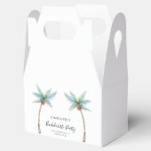 Coastal Palm Trees Script Bachelorette Party フェイバーボックス (オープン)