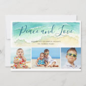 Coastal Peace & Love 3枚の写真航海の シーズンカード (正面)