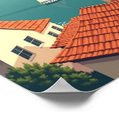 Coastal Portugal – Retro Seaside Escape ポスター (角)